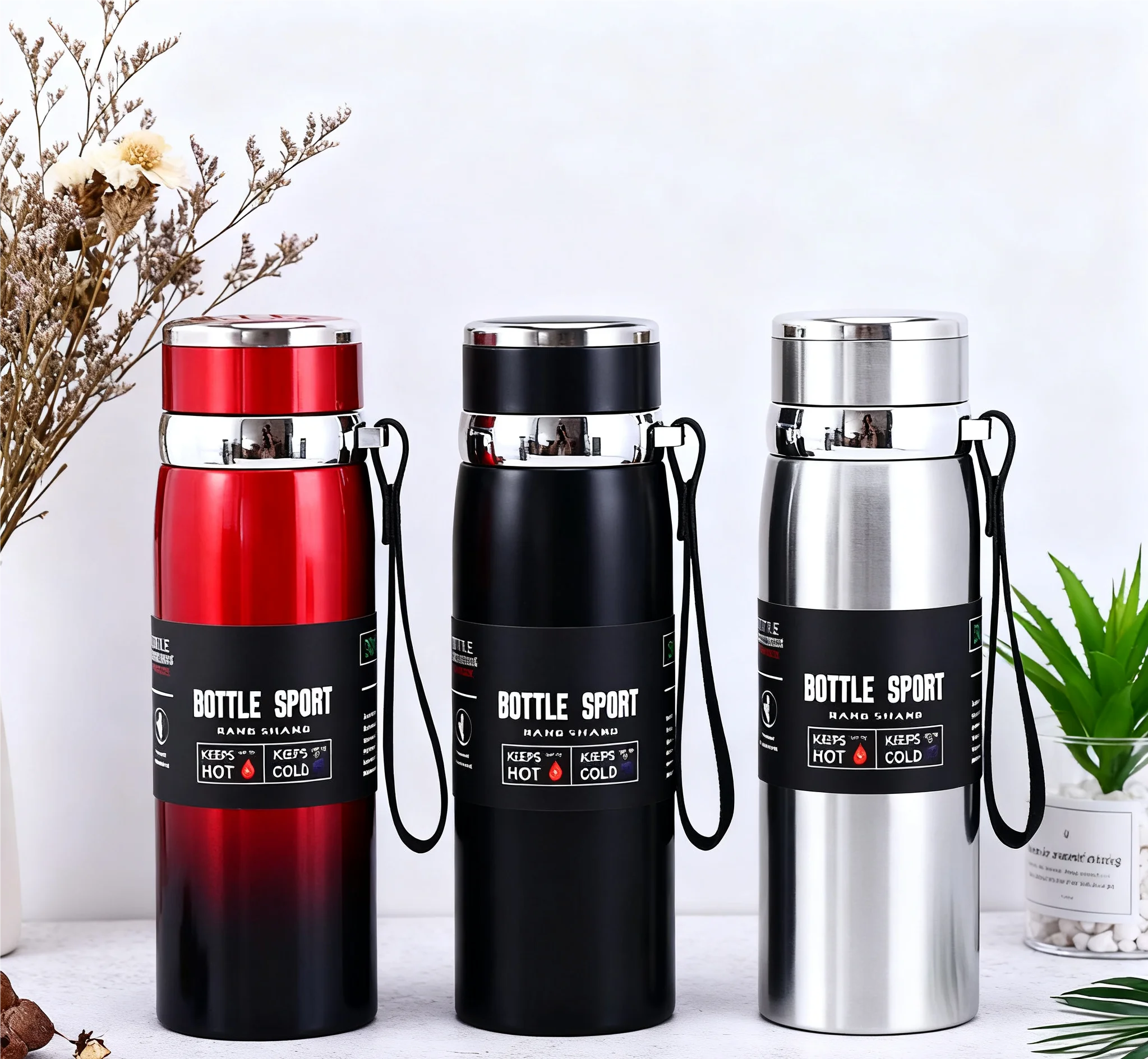 1L Thermal Water Bottle Keep Cold and Hot Water Bottle Thermos for Water Tea Coffee Vacuum Flasks Stainless Steel Thermos Bottle