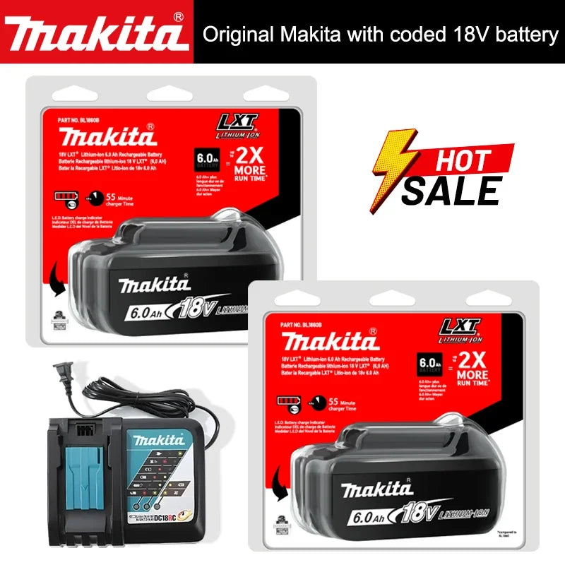 18V Makita battery riginal genuine Makita 6Ah 6000mAh BL1860 BL1850B BL1850 BL1840 BL1830B makita rechargeable lithium battery