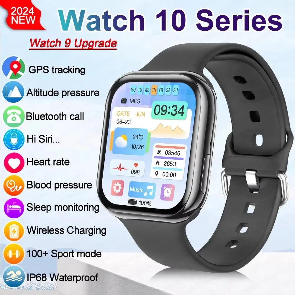 2025 New Original For Apple Watch 10 Smart Watch Men Body Temperature Bluetooth Call NFC GPS Sports Women SmartWatch for Apple