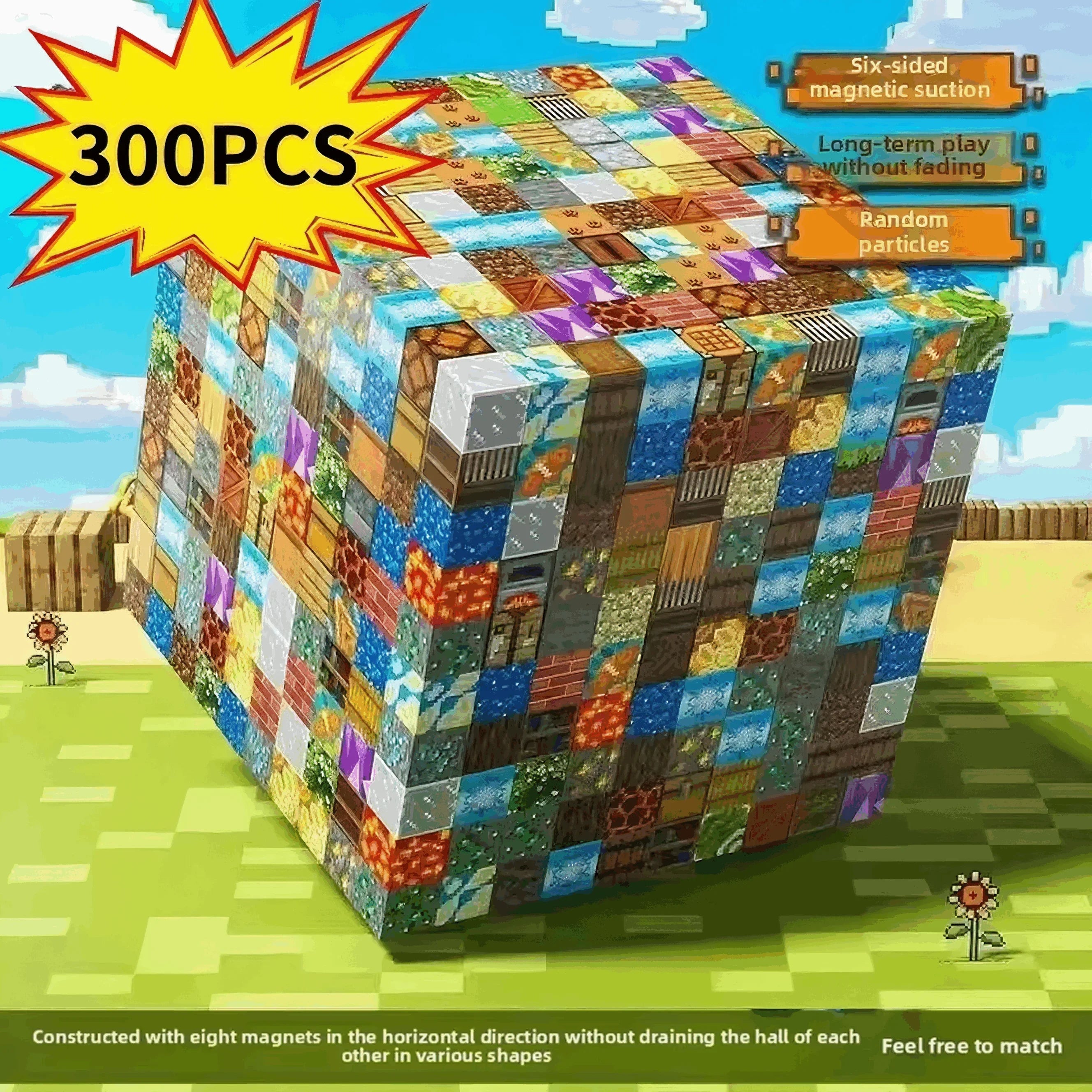 2025 New 10-300pcs DIY Magnetics Building Blocks Mini World Magnetic Building Blocks Puzzle Blocks For Children's Birthday Gifts