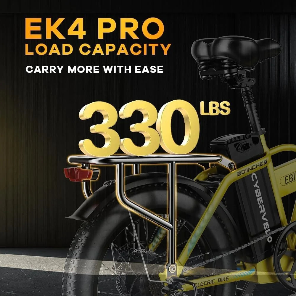 1000W Folding Electric Bike, 48V 20AH Large Removable Battery E Bike, 30+MPH, 80 Miles Max Range, 20" Fat Tire Ebikes for Adults