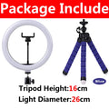 10 inch LED Selfie Ring Light Dimmable Photography Fill Lamp with Mini tripod for Mobile Phone Live Video Photo Studio Ringlight