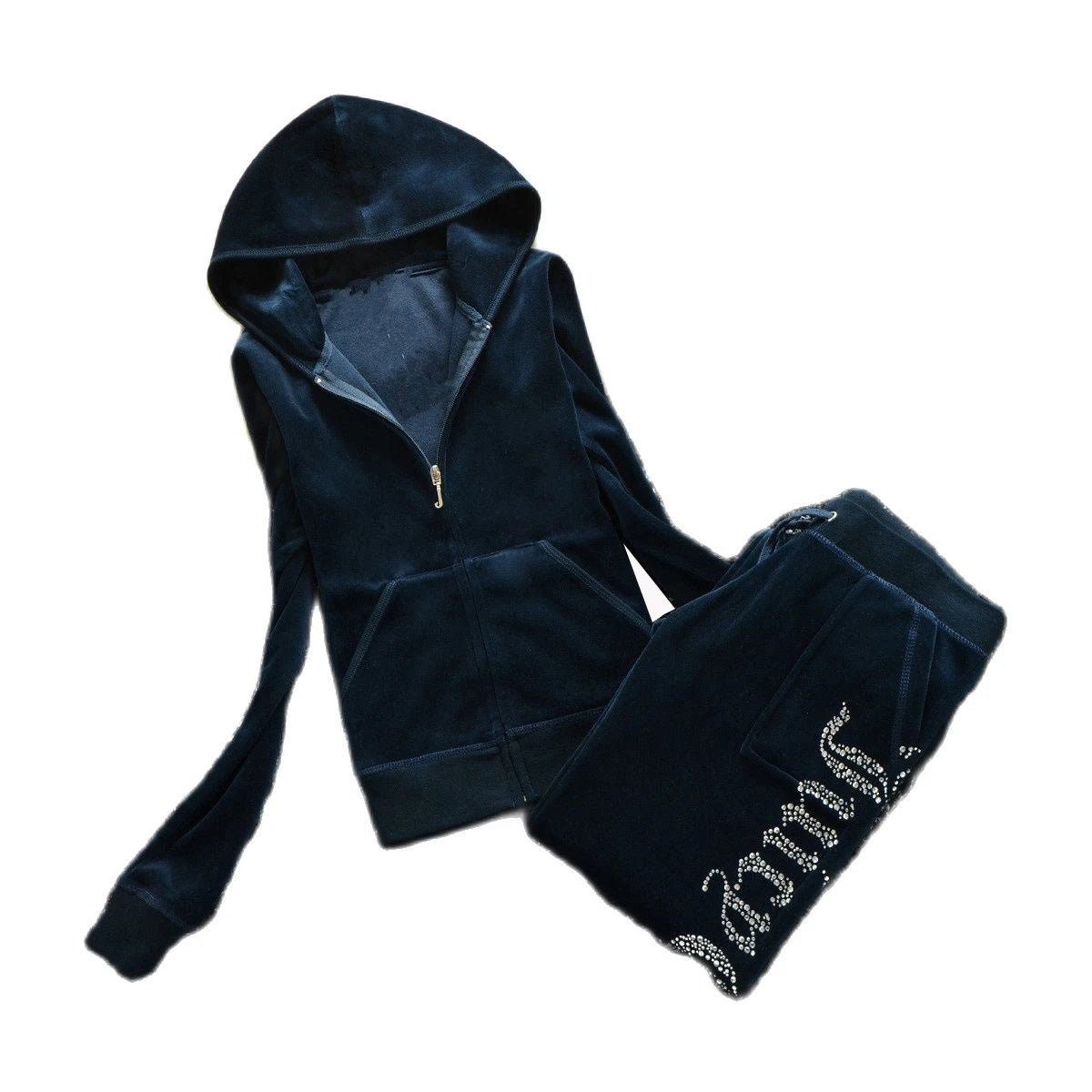 2025 Y2K Velvet Tracksuit for Women Autumn Winter Women's Long Sleeved Hooded Sweatshirt and Pants Set Juicy Suit Two Piece Set