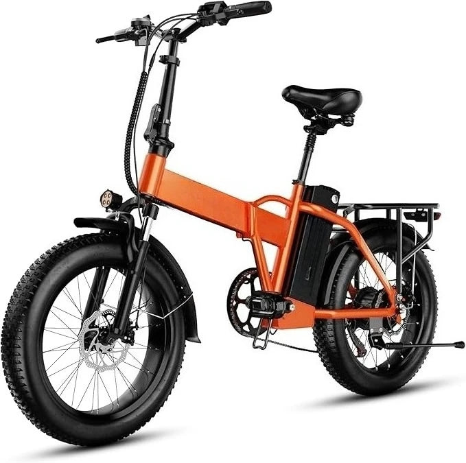 1000W Folding Electric Bike, 48V 20AH Large Removable Battery E Bike, 30+MPH, 80 Miles Max Range, 20" Fat Tire Ebikes for Adults
