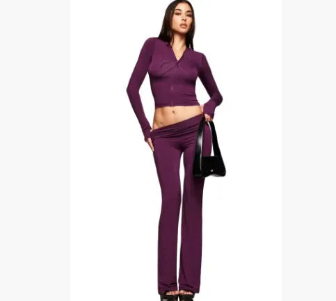 2025 Spring Fashion New Casual Women's Sets Long Sleeve Zipper Hoodie Tops and Pants Streetwear White Two 2 Piece Set Outfits